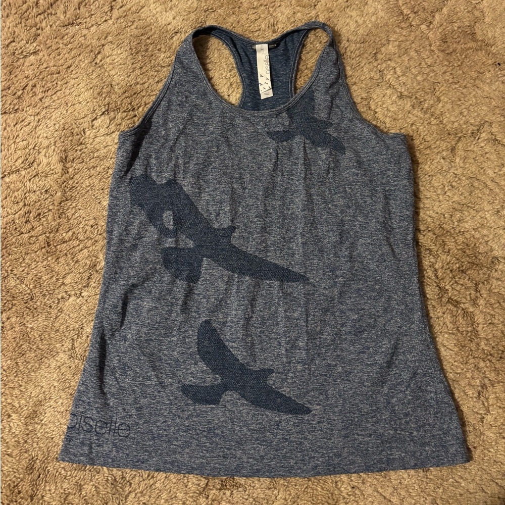 Oiselle Blue Racerback Tank Top